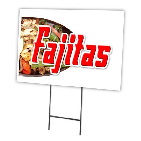 Signmission Fajitas Yard Sign & Stake outdoor plastic coroplast window, C-1216 Fajitas C-1216 Fajitas